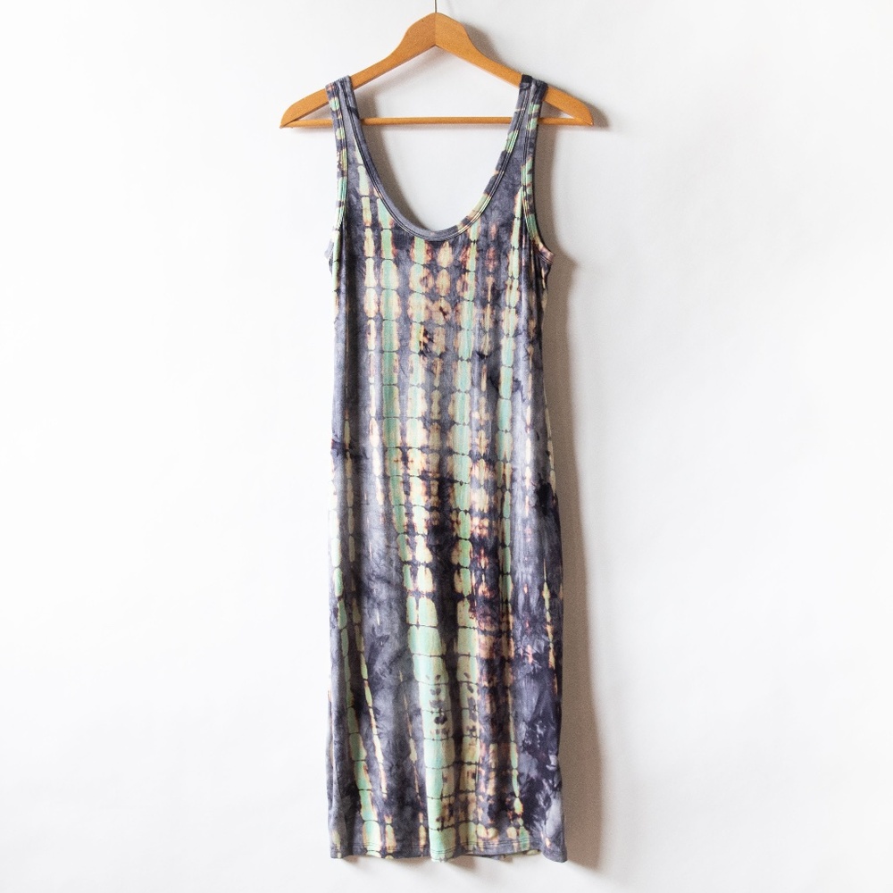 Veronica M Tie Dye Bodycon Sheath Stretch Tank Dress